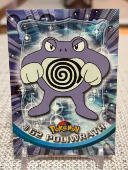 1999 Topps Pokemon #62 Poliwrath (TV Animation Series 1) Blue Logo LP - Image 2