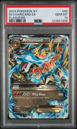 2014 Pokemon X&Y Flashfire #69 Mega Charizard EX PSA 10 Gem Mint - Image 1
