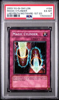 2003 Yu-Gi-Oh Magic Cylinder Labyrinth of Nightmare LON 1st Edition Secret PSA 6 - Image 1
