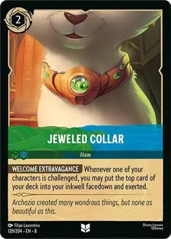 4x Jeweled Collar - 120/204 - Uncommon NM-Mint Disney Lorcana: Reign of Jafar Lo - Image 1