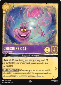 Cheshire Cat Inexplicable 60/204 Whispers in the Well Disney Lorcana - Image 1