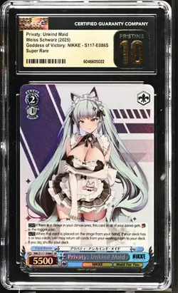 Weiss Schwarz GRADED Privaty Unkind Maid S117-E086S NIKKE SR PRISTINE 10 ENG - Image 1