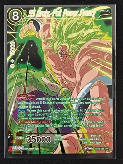 Dragon Ball Super Card Game SS Broly Full Power Frenzy SPR Foil Card BT19-088 - Image 1
