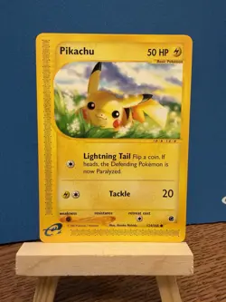 Pokemon TCG Expedition Pikachu Card 124/165 Vintage LP E-Reader - Image 1