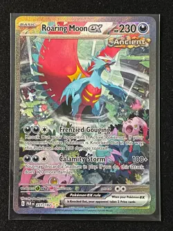 Pokemon TCG Paradox Rift Roaring Moon EX SIR Holo Card 251/182 - Image 1