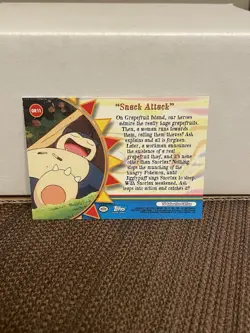2000 Topps Pokemon Snorlax Snack Attack Card Animation Series Rare - Image 2