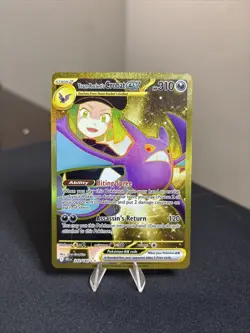 Team Rocket's Crobat ex Destined Rivals Hyper Rare Gold Card 242/182 Pokemon TCG - Image 1