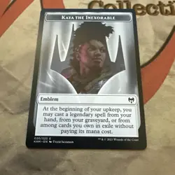 MTG Emblem - Kaya the Inexorable Kaldheim Regular #020 - Image 1