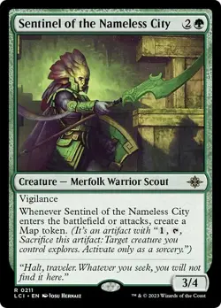 SENTINEL OF THE NAMELESS CITY mtg NM-M Lost Caverns of Ixalan 1 Rare - Image 1