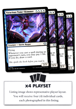 Voracious Tome-Skimmer X4 [Lorwyn Eclipsed] Magic MTG ECL 0250 PLAYSET NM 💧💀 - Image 1