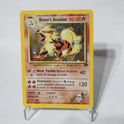 Pokemon TCG Blaine's Arcanine Holo Rare Card Gym Challenge 1/132 - Image 1