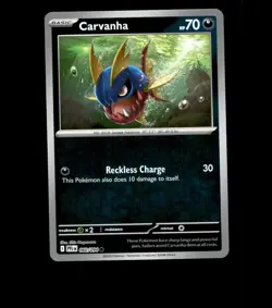 Carvanha – 060/094 – Phantasmal Flames – Reverse Holo Near Mint Pokemon Card TCG - Image 1