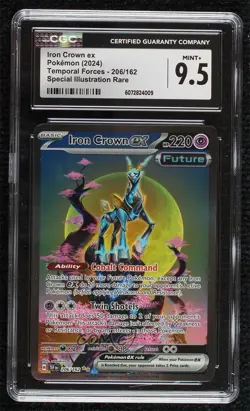 Iron Crown ex Special Illustration Rare Pokemon Temporal Forces CGC 9.5 Mint+ - Image 1