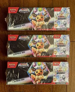 Sams Club Pokemon Prismatic Evolutions Surprise Boxes & Booster Bundle Lot of 3 - Image 1