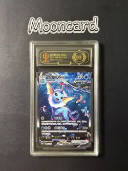 APH Black 10* Pokemon Chinese Vaporeon VMAX Full Art CSHC 006/009 - Image 1