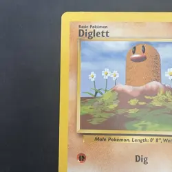 Pokemon Vintage ERROR Diglett Fight Symbol Error WoTC 1999 - Image 2