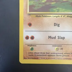 Pokemon Vintage ERROR Diglett Fight Symbol Error WoTC 1999 - Image 5