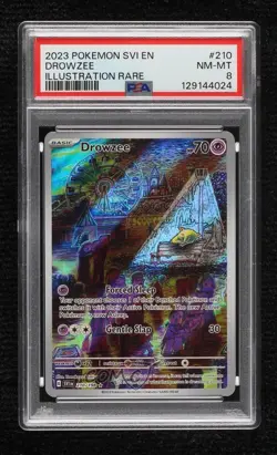 Drowzee Illustration Rare Pokemon Scarlet & Violet Base Set SV1 PSA 8 - Image 1