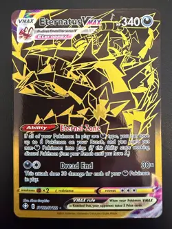 Pokemon Shining Fates Vault Full Art Gold Eternatus Vmax Secret Rare SV122/SV122 - Image 1