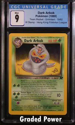 Promo Dark Arbok Team Rocket UL. W Stamp CGC 9 (0061) 19/82 Pokemon - Image 1