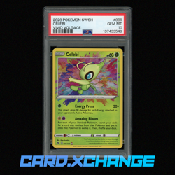 2020 Pokemon Swsh Vivid Voltage 009 Celebi Amazing Rare PSA 10 Gem Mint - Image 1