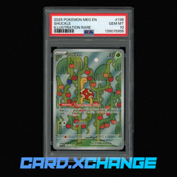 2025 Pokemon Mega Evolution 136 Shuckle Illustrator Rare PSA 10 Gem Mint - Image 1