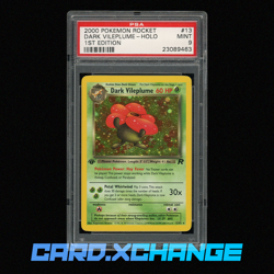 2000 Pokemon Rocket 13 Dark Vileplume Holo Rare 1st Edition PSA 9 Mint - Image 1