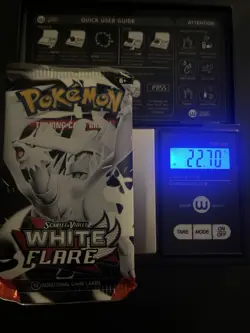 Very Heavy! 22.70g Pokemon TCG SV10.5 White Flare Booster Pack Sealed! - Image 1