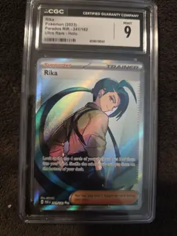 CGC MINT 9 Rika 241/182 Paradox Rift Ultra Rare HOLO Pokemon Card - Image 1