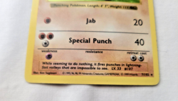 Pokemon 1999 Shadowless Base Set Rare Holofoil! Hitmonchan 7/102 (LP) - Image 4