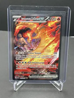 Pokemon TCG Team Rockets Moltres EX Card 229/182 Destined Rivals SIR Pack Fresh! - Image 1