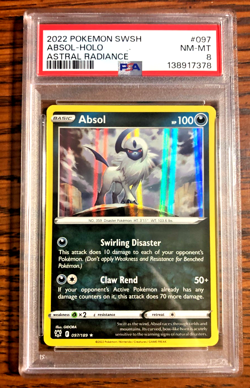 Absol Holo Rare #097 - PSA NM-MT 8 - 2022 SWSH Astral Radiance - Pokemon TCG - Image 1