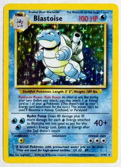 1999 Pokemon 2/102 Blastoise Holo Base Set Unlimited NM - Image 1