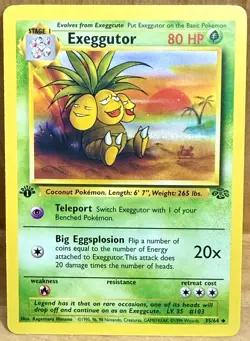 Exeggutor 35/64 Jungle Set 1st Edition 1999 Vintage Pokemon TCG - Image 1