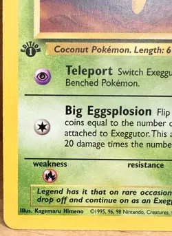 Exeggutor 35/64 Jungle Set 1st Edition 1999 Vintage Pokemon TCG - Image 3