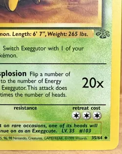 Exeggutor 35/64 Jungle Set 1st Edition 1999 Vintage Pokemon TCG - Image 5