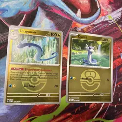 Pokemon TCG Ascended Heroes Love Ball Reverse Holo Dragonair 151/217 + Dratini - Image 1