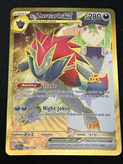Pokemon TCG N's Zoroark ex 189/159 Hyper Rare Journey Together - Image 1