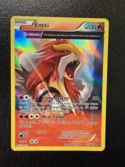 Pokemon TCG Entei 15/98 Holo Rare X&Y Ancient Origins XY English 2015 - LP - Image 1