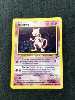Pokemon TCG Mewtwo 010/130 Base Set 2 Holo Moderately Played. - Image 1