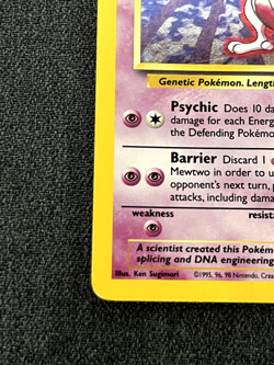 Pokemon TCG Mewtwo 010/130 Base Set 2 Holo Moderately Played. - Image 3