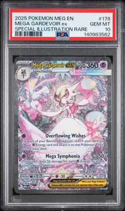 2025 POKEMON MEG EN-MEGA EVOLUTION #178 MEGA GARDEVOIR EX PSA 10 - Image 1