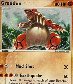 Pokemon 2004 EX Hidden Legends-Groudon 102/101 Secret Rare Holo -NM - Image 2