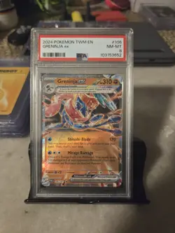 2024 Pokemon Greninja ex 106/167 Sv06: Twilight Masquerade Holo PSA 8 - Image 1