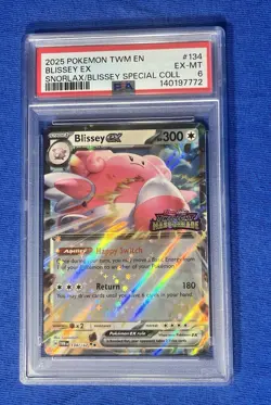 2024 Pokemon TWM EN Blissey ex Double Rare Extended Art #134 PSA 6 - Image 1