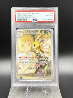 2025 POKEMON JTG EN-JOURNEY TOGETHER ILLUSTRATION RARE LILLIE'S RIBOMBEE PSA 8 - Image 1