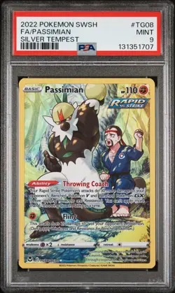 PSA 9 Passimian TG08/TG30 Pokemon Silver Tempest SWSH Full Art 2022 MINT - Image 1