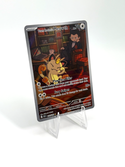 Pokemon Team Rocket's Meowth Illustration Rare Destined Rivals 203/182 - Image 3