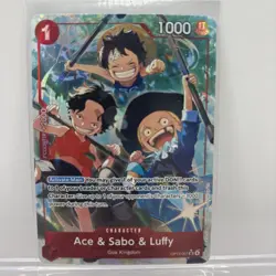 One Piece TCG Ace & Sabo & Luffy OP13-007 SR Alt Art NM - Image 1