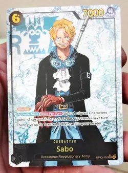 One Piece TCG Carrying on His Will - Sabo OP13-120 SEC Alt Art Parallel - NM - Image 5